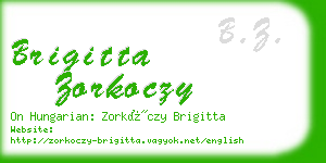 brigitta zorkoczy business card